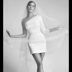 Super cute bridal white mini dress